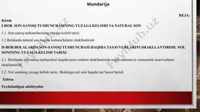son-sanoq tushunchasining yuzaga kelishi va natural son — PPTX