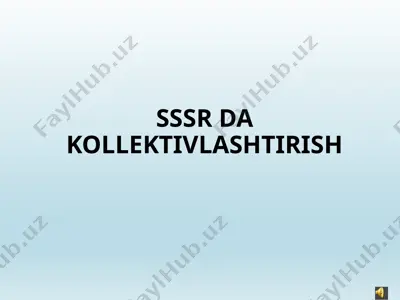 kollektivlashtirish — PPTX