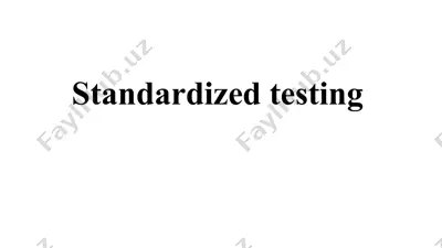 standardized testing — PPTX