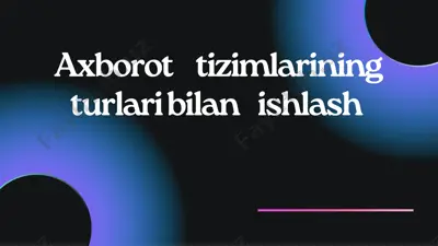 axborot tizimlari haqida ma'lumotlar — PDF