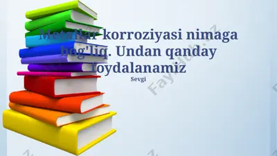 metallar korroziyasi — PPTX