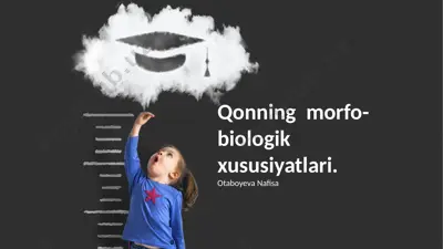 qonning morfo-biologik xususiyatlari — PPTX