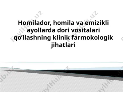 dori vositalari qo'llashning klinik farmokologik jihatlari — PPTX
