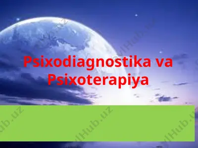 psixodiagnostika va psixoterapiya — PPTX