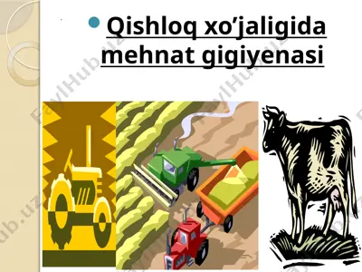 qishloq xo’jaligida mehnat gigiyenasi — PPTX