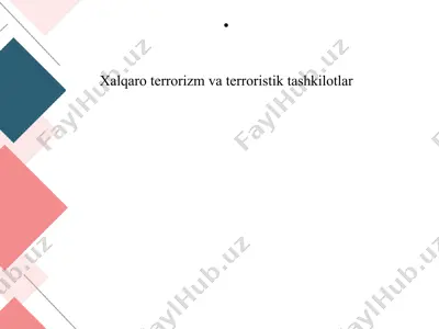 xalqaro terrorizm va terroristik tashkilotlar — PPTX