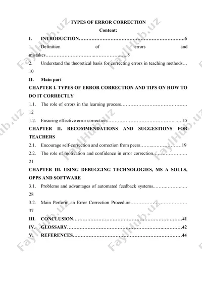 types of error correction — DOCX