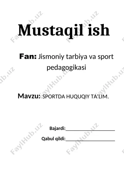 sportda huquqiy ta’lim — DOCX