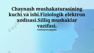 fiziologik elektrik hodisalari — PPTX