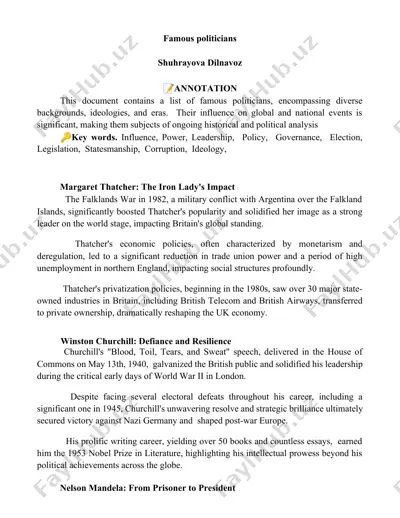 margaret thatcher: the iron lady's impact — DOCX