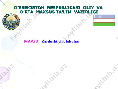 zardushtiylik falsafasi — PPT