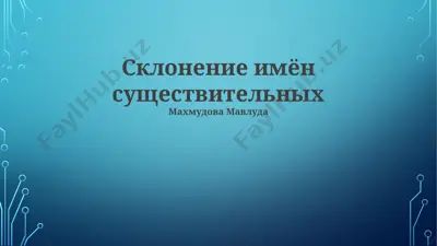 склонение имён существительных — PPTX