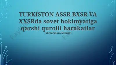 sovet hokimyatining mustahkamlanishi — PPTX