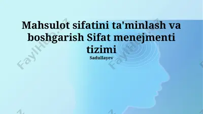sifat menejmenti tizimi — PPTX