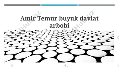 amir temur buyuk davlat arbobi — PPTX