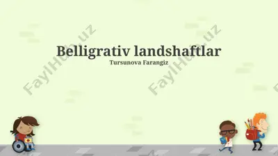 belligrativ landshaftlar — PPTX