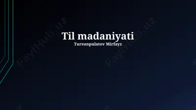 til madaniyati — PPTX