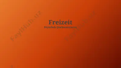 freizeit — PPTX