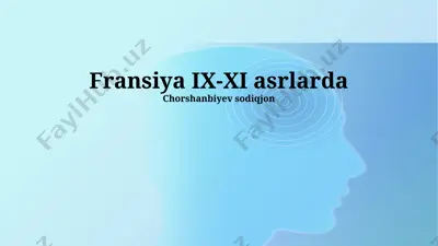 fransiya ix-xi asrlarda — PPTX