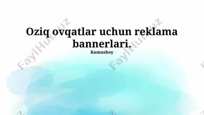 oziq ovqatlar uchun reklama bannerlari — PPTX