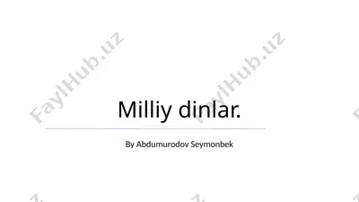 milliy dinlar — PPTX
