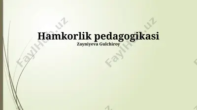 hamkorlik pedagogikasi — PPTX