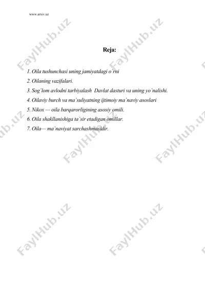 sog`lom avlod - jamiyat taraqiyotining hal kiluvchi omili — DOC