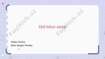 hid biluv azosi — PPTX