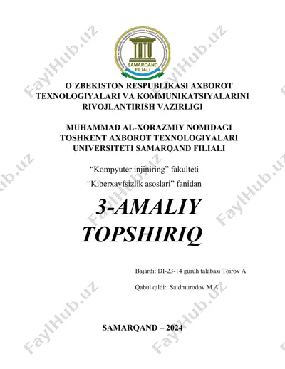 topshiriq — DOCX