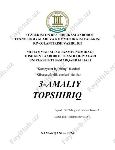 "kompyuterda virusga qarshi himoya tizimi va parol menejerlari" — PDF