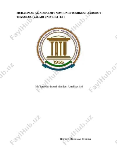 toshkent axborot texnologiyalari universiteti — PDF