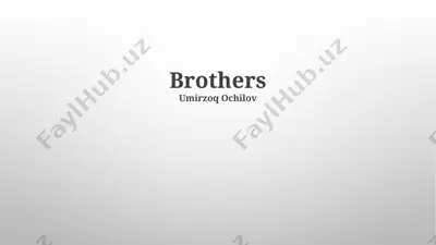 brothers — PPTX