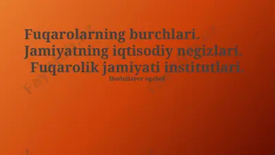 fuqarolarning burchlari — PPTX