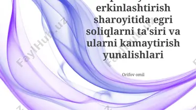 egri soliqlarni ta'siri va ularni kamaytirish yunalishlari — PPTX