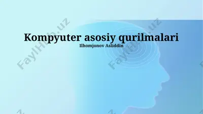 kompyuter asosiy qurilmalari — PPTX