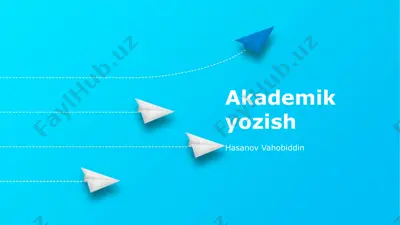 akademik yozish — PPTX