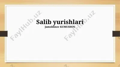 salib yurishlari — PPTX