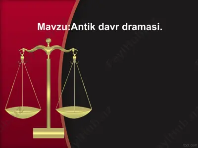 antik davr dramasi — PPTX