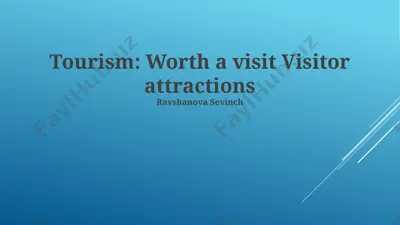 tourism: worth a visit visitor attractions — PPTX