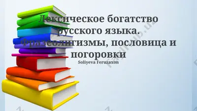 лексическое богатство русского языка. фразеолигизмы, пословица и поговорки — PPTX