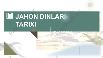 jahon dinlari tarixi — PPTX