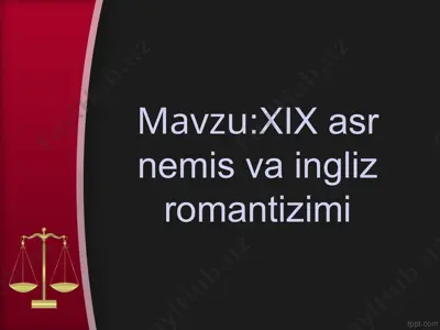 xix asr nemis va ingliz romantizimi — PPTX