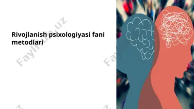 rivojlanish psixologiyasi fani metodlari — PPTX