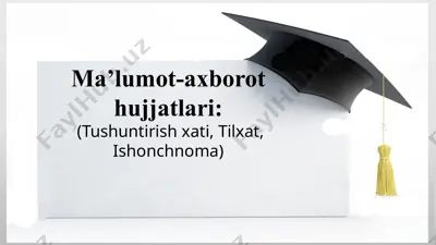 ma’lumot-axborot hujjatlari — PPTX