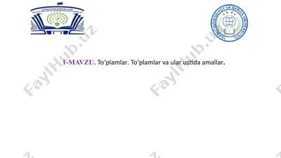 to‘plam tushunchasi — PPTX