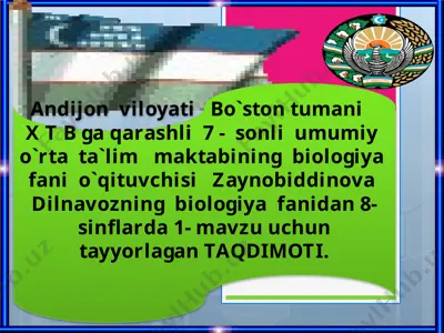 biologiya fanidan taqdimot — PPTX