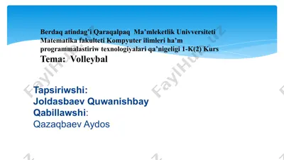 voleybol — PPTX