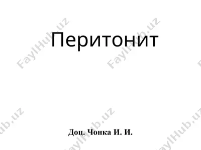 peritonit — PPT