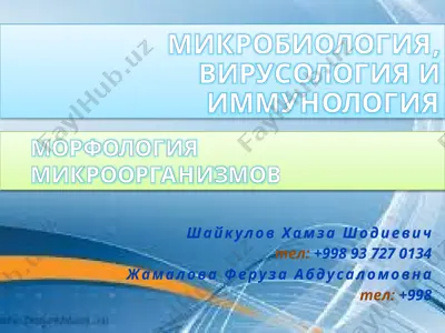 mikrobiologiya, virusologiya va immunologiya — PPT