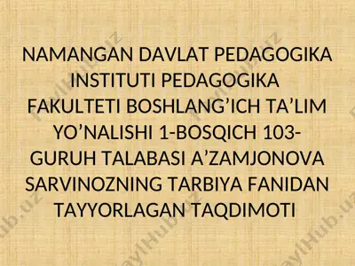 jamoani shakllantirishning istiqbol rejalari — PPT